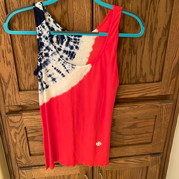 Tory Sport Tops - TORY SPORT TORY BURCH Red White Blue Tank Top Size L